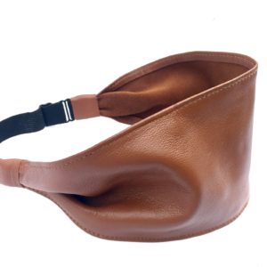 3.25" Extra wide soft lamabskin headband adjustable elastic